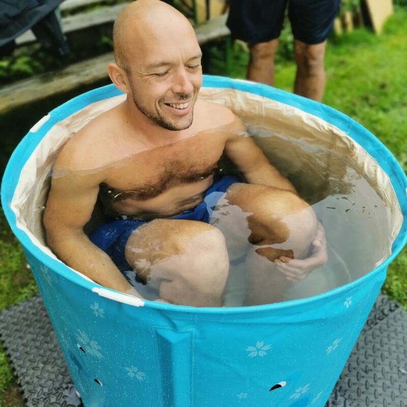 Breathing in koud water